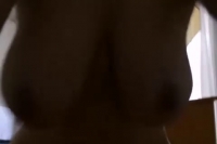 Казашка с большими сиськами получила сперму на лицо